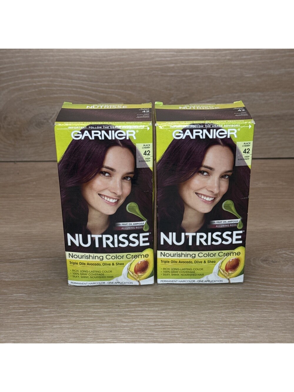 Garnier Nutrisse Nourishing Ultra Hair Color Intense #42 Deep Burgundy 2 Pack